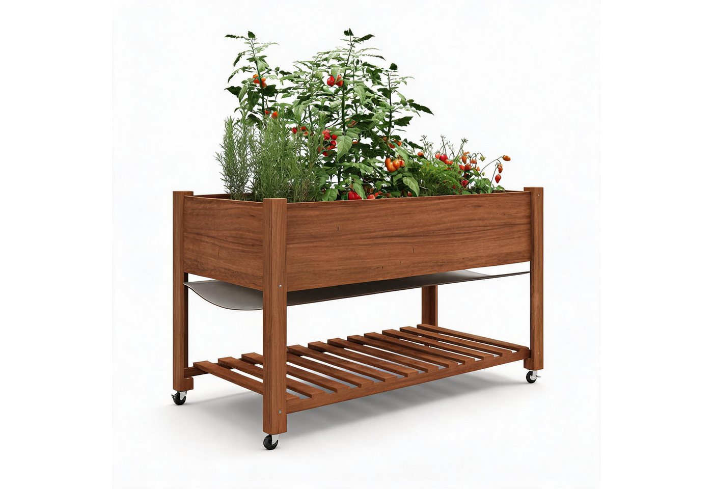 GarveeMore Hochbeet 122×61×81cm Hochbeet mit Beinen für Blumen und Gemüse Bild 4