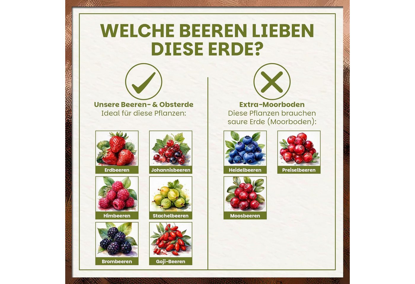 GREEN HOME LOVE NATURE Spezialerde Beerenobst Erde – Substrat für Erdbeeren, Obst- und Beerenpflanzen 18 L, 36 L, 72 L, Bio-Qualität, Perlite, NPK 14-10-18 + CoteN, pH 5,8, Langzeitwirkung