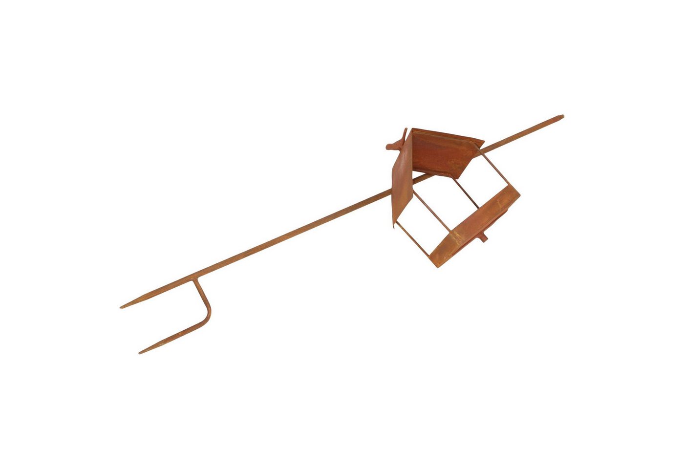 Dekoleidenschaft Gartenstecker "Vogelhaus" Metall mit Rost, Vogelhäuschen, Vogelfutterhaus Futterhaus Bild 2