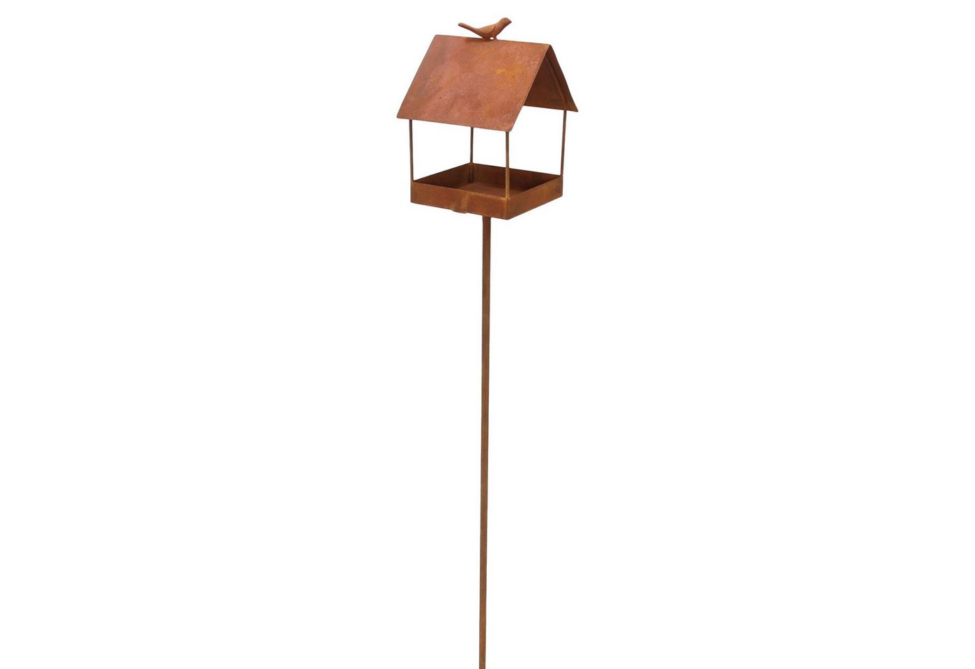 Dekoleidenschaft Gartenstecker "Vogelhaus" Metall mit Rost, Vogelhäuschen, Vogelfutterhaus Futterhaus Bild 3