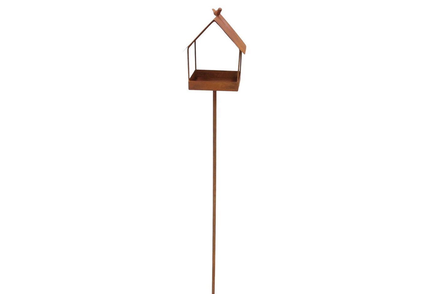 Dekoleidenschaft Gartenstecker "Vogelhaus" Metall mit Rost, Vogelhäuschen, Vogelfutterhaus Futterhaus Bild 4