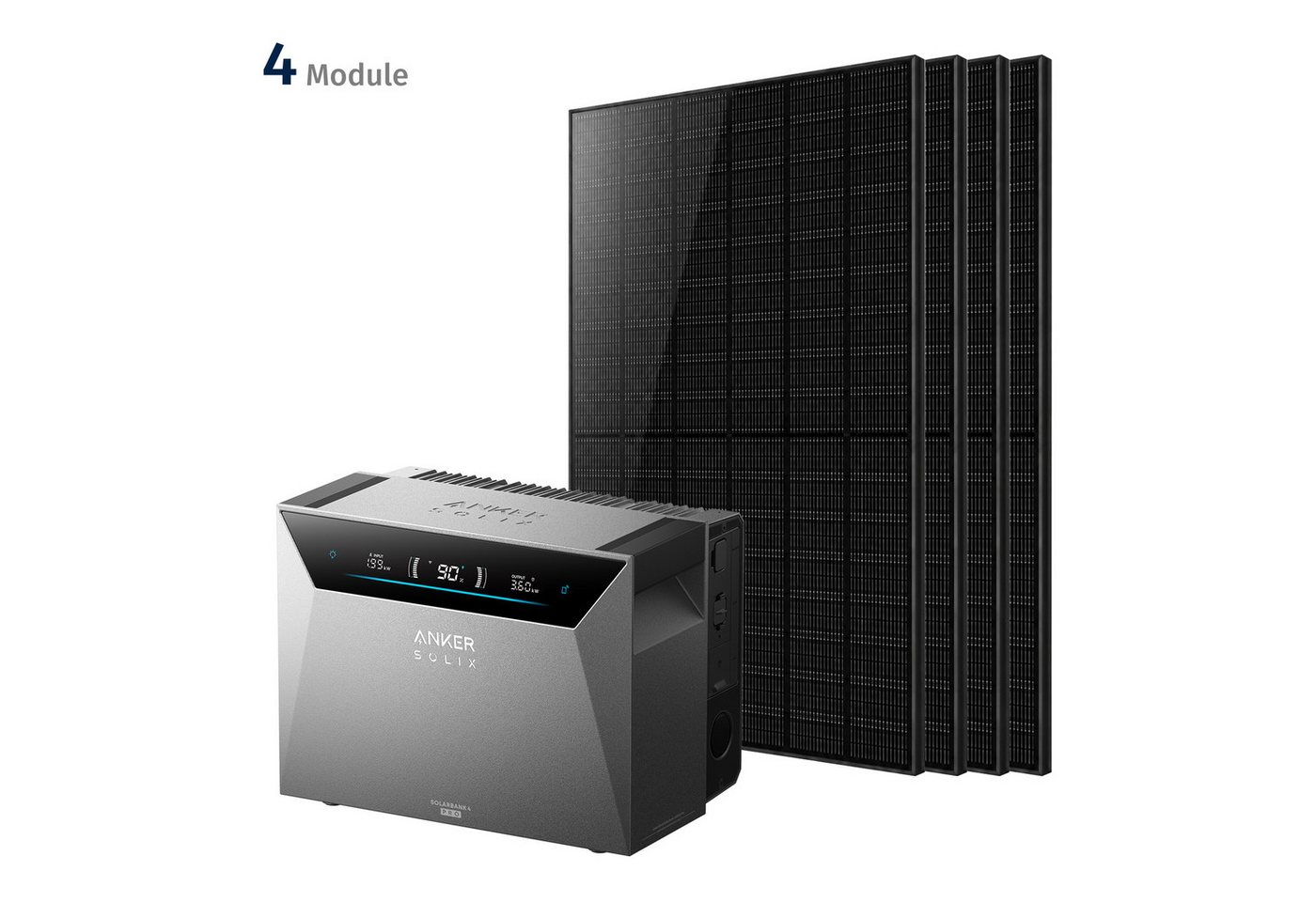 SolarMars Balkonkraftwerk mit Speicher Anker SOLIX Solarbank 4 E5000 Pro, 2000Wp/4000Wp, Monokristallin Bild 3