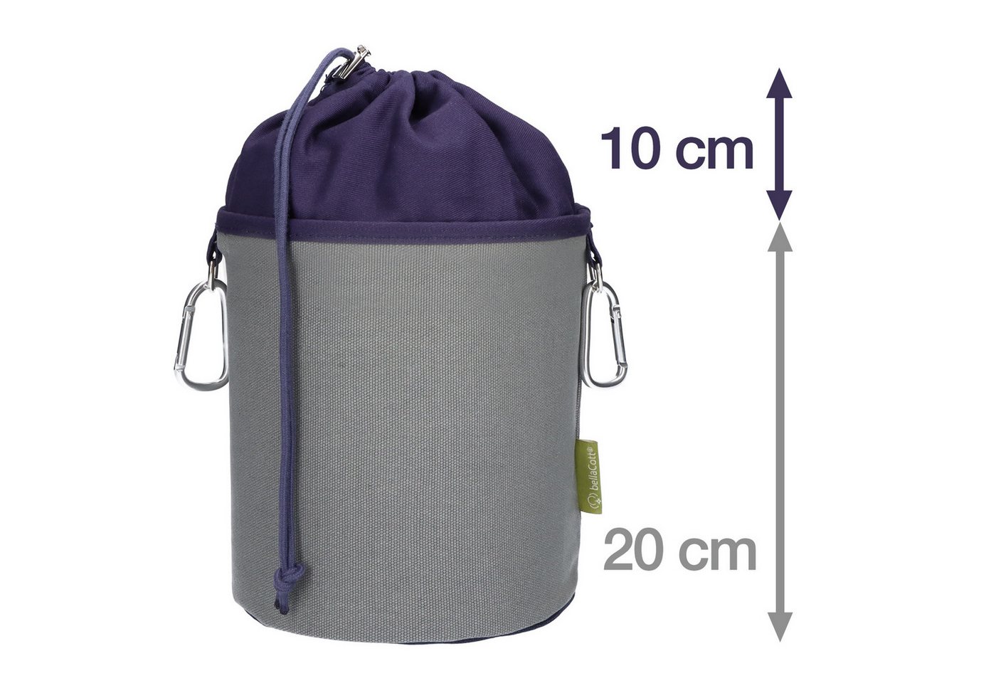 trendfinding Wäscheklammern 70 Wäscheklammern Regenbogen Edelstahl - Canvas Klammerbeutel Grau, Mit neuester Klammertechnik für empfindliche Wäsche Bild 4