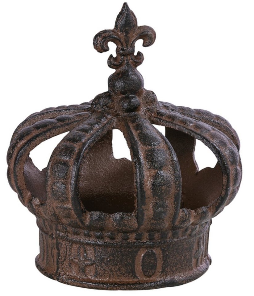 Dehner Gartenfigur Dekofigur Krone ca. 15 x 15 x 17 cm Gusseisen