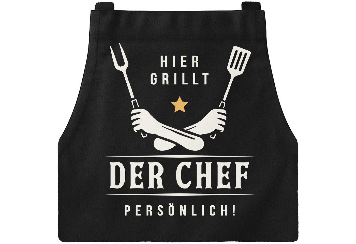MoonWorks Grillschürze Grillschürze für Männer mit Spruch Grill-Chef Kochschürze Herren für, mit kreativem Aufdruck Bild 3