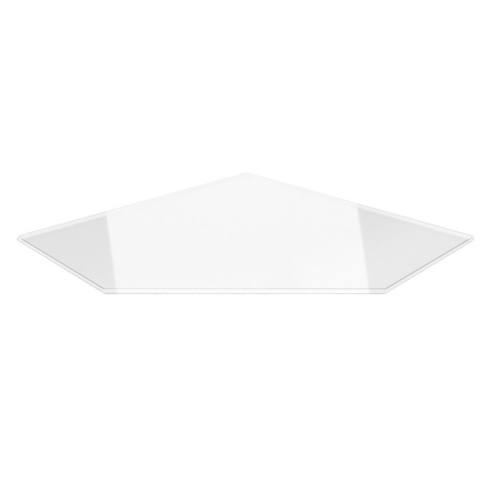 ECOfoxx Bodenschutzplatte Fünfeck 125x125cm - Funkenschutzplatte mit Dichtlippe, Form: Fünfeck / Diamant, mit Silikondichtung (zur Selbstmontage), Klarglas 1250x1250mm Bild 4