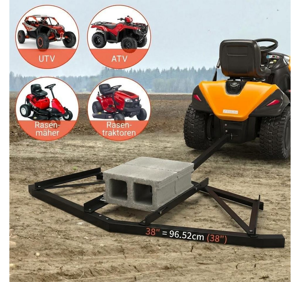GarveeMore Gartenrechen Nivellierrechen Rechen Garten für Rasentraktor, ATV und UTV Bild 2