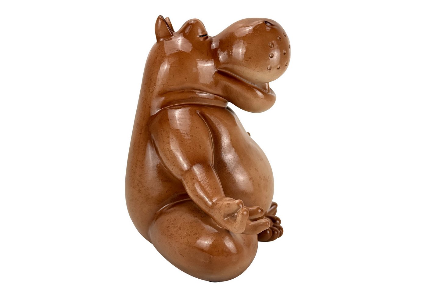 Online-Fuchs Gartenfigur für draußen - chilliges Nilpferd in Yoga Position - Deko Figuren, (für Yoga-Fans und Gartenliebhaber, wetterfest), aus hochwertigem Kunstharz gefertigt - für den Innen- und Außenbereich Bild 4