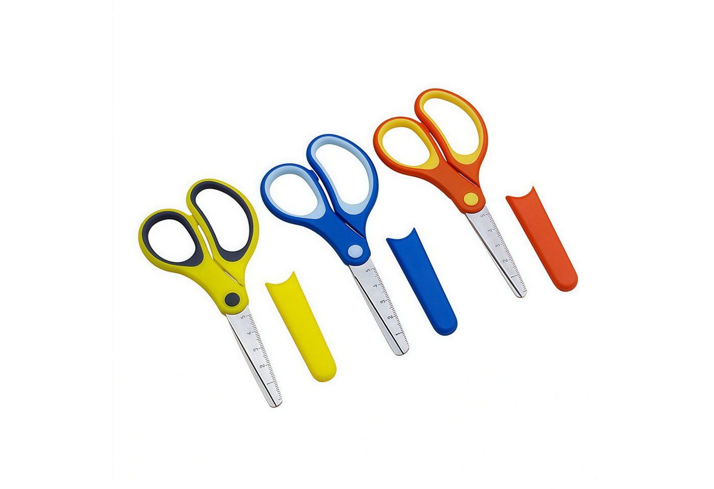 FOUORTUNATE-BEE Scheren-Set 3-teiliges Schüler-Scheren-Set für Schule und Basteln, (3-tlg), Sicher, langlebig und geeignet für Schule und Bastelarbeiten Bild 2