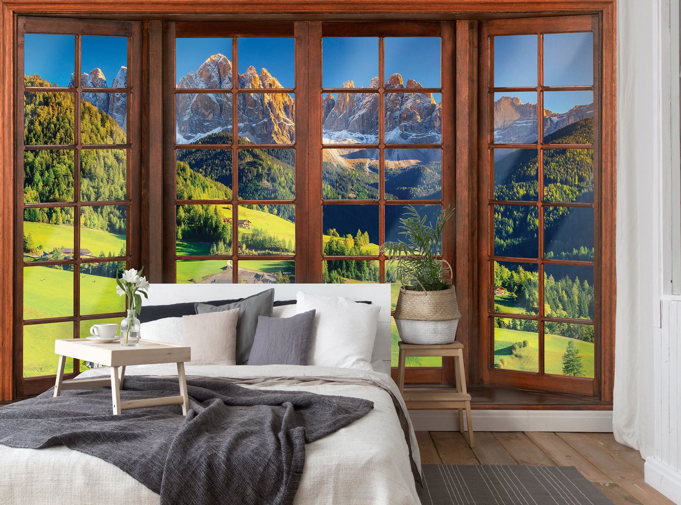 Wallarena Fototapete Berge - Mehrfarbig - Modern - Vlies - Wohnzimmer, glatt, 152x104cm Bild 3