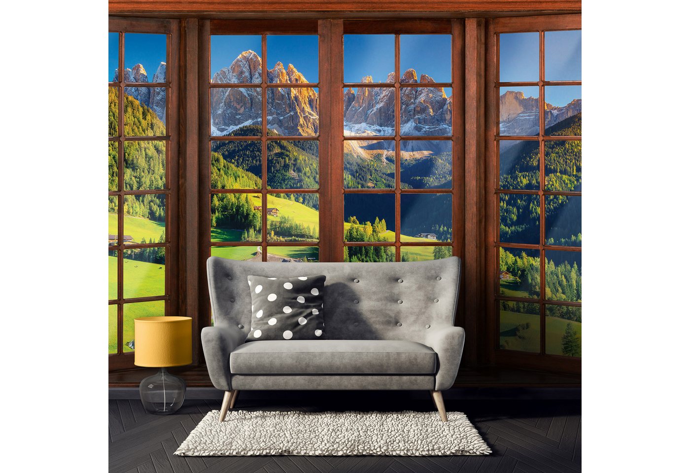 Wallarena Fototapete Berge - Mehrfarbig - Modern - Vlies - Wohnzimmer, glatt, 152x104cm Bild 4