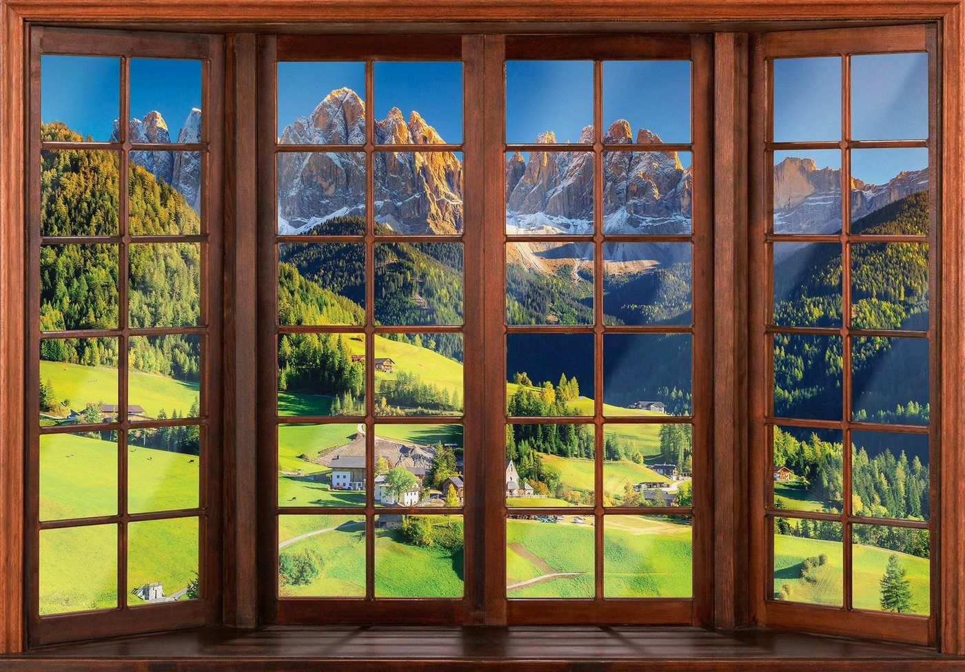 Wallarena Fototapete Berge - Mehrfarbig - Modern - Vlies - Wohnzimmer, glatt, 152x104cm Bild 5