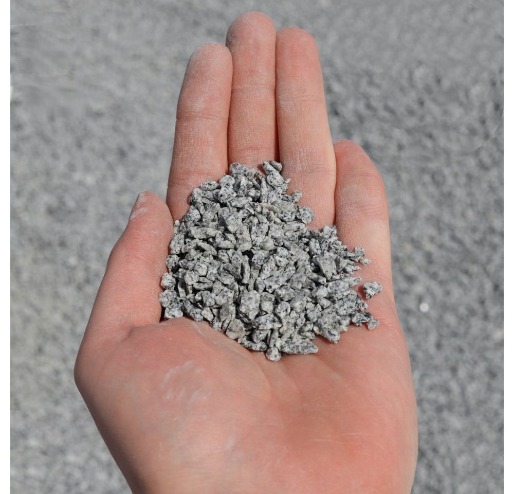 CM-Gartendesign Stein Passauer Granit Splitt, (2/5mm, grau), 20kg