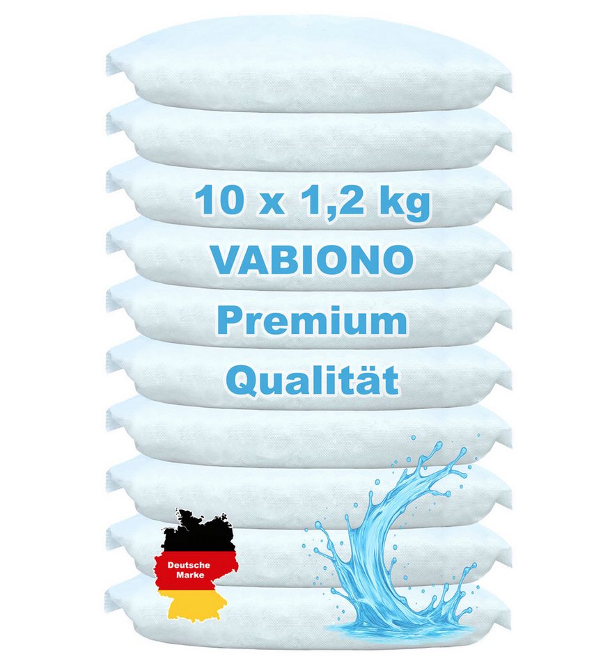 VABIONO Raumentfeuchter-Nachfüllpack 10 x 1,2 kg für Granulat Luftentfeuchter - kostengünstig + effektiv, für Entfeuchter, Geruchsneutral, kein Stromverbrauch, Deutsche Marke, kostenfreier Versand Bild 2