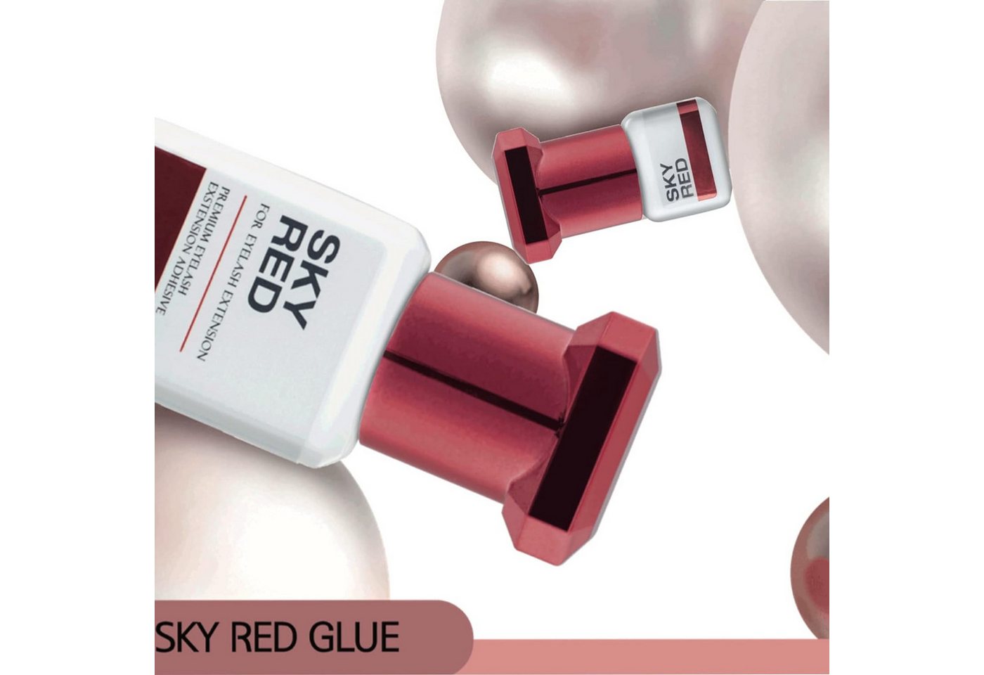 Sky Glue Wimpernkleber Sky Glue Red für Wimpernverlängerung Wimpern Lashes 5ml