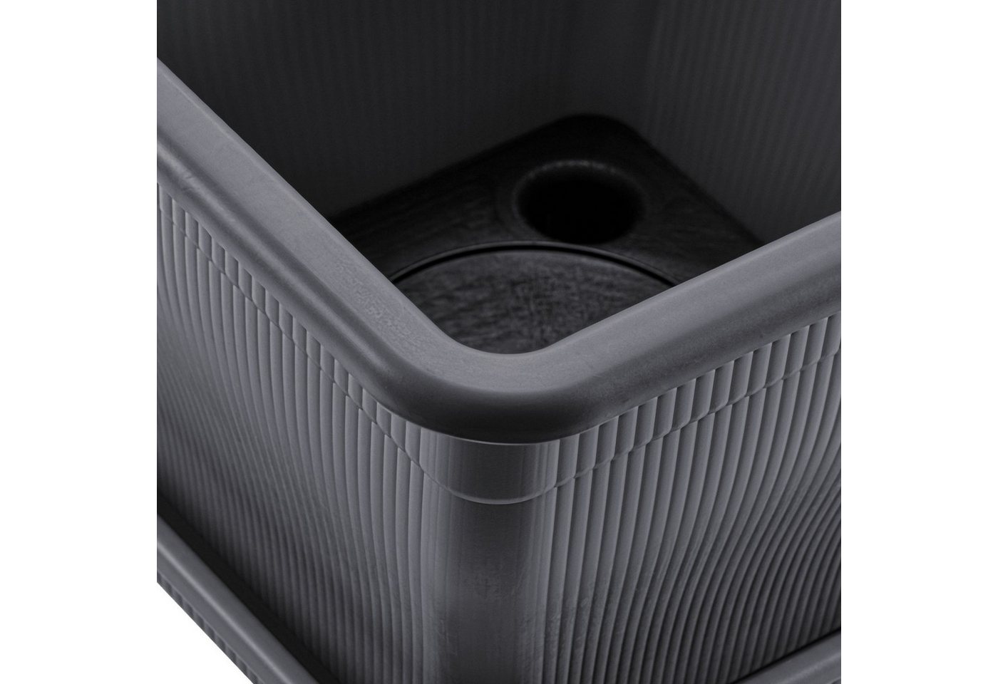 BURI Pflanzkübel groß 3x Blumentopf 48x48 Wasserspeicher Pflanztopf Blumenkübel Bild 2