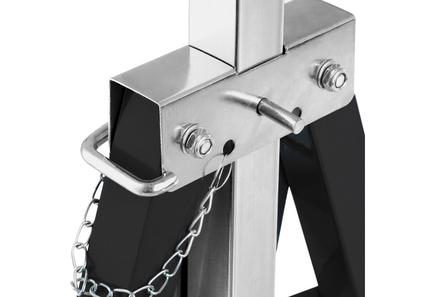 Clanmacy Klappbock Gerüstbock, Werkbank, Unterstellbock, verzinkt, Teleskop, 68 cm max. Stammdurchmesser, (2-St., mit Sicherheitsverriegelung), verzinkt,Tragkraft 200kg,Klappbar