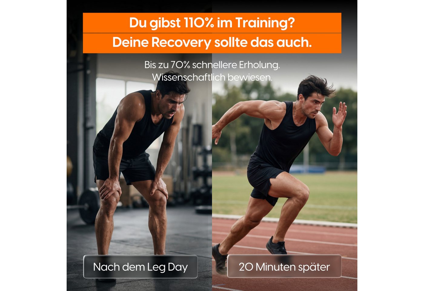 STARKFELD Lymphdrainage-Gerät STARKBOOTS® Lymphdrainage Gerät – Recovery Boots & Bein Massagegerät, 8 Drucksensoren, Bein Massagegerät mit kabellosem Smart Monitor mit 2 Stunden Laufzeit, Venenrückfluss & gegen Wassereinlagerungen Bild 2