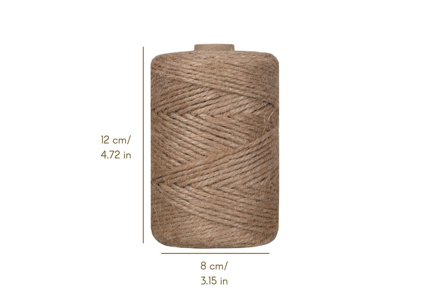 Creative Deco 100m Juteschnur Natur Braun, 328 Fuß, 2-3 mm Dicke 3-Lagig Bastelgarn