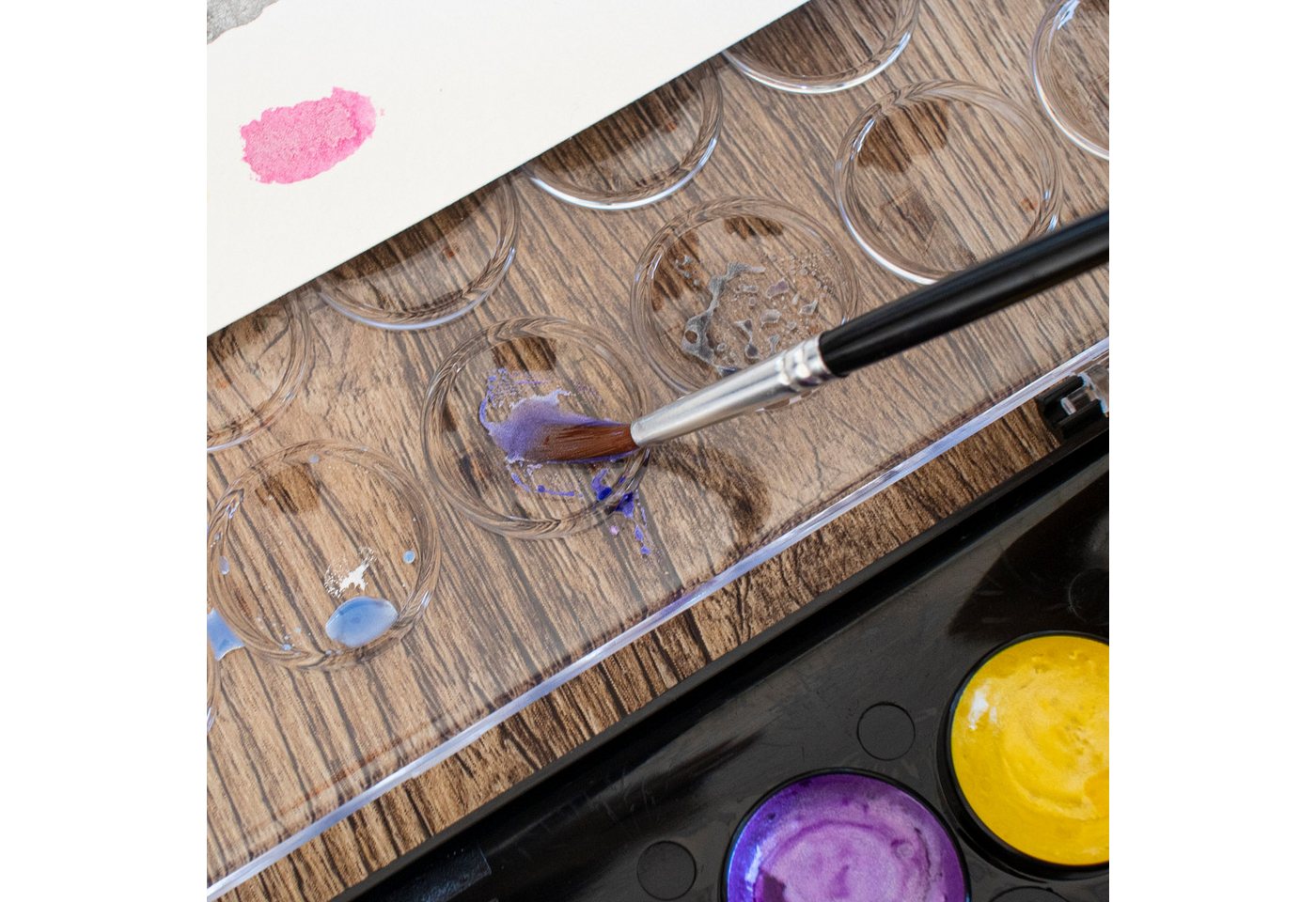 Mont Marte Aquarellfarbe SIGNATURE Wasserfarben Set - 36 Metallic Aquarellfarben mit 1 Pinsel, – Ideal für Aquarellmalerei – Für Kinder, Schüler, Anfänger & Künstler Bild 3