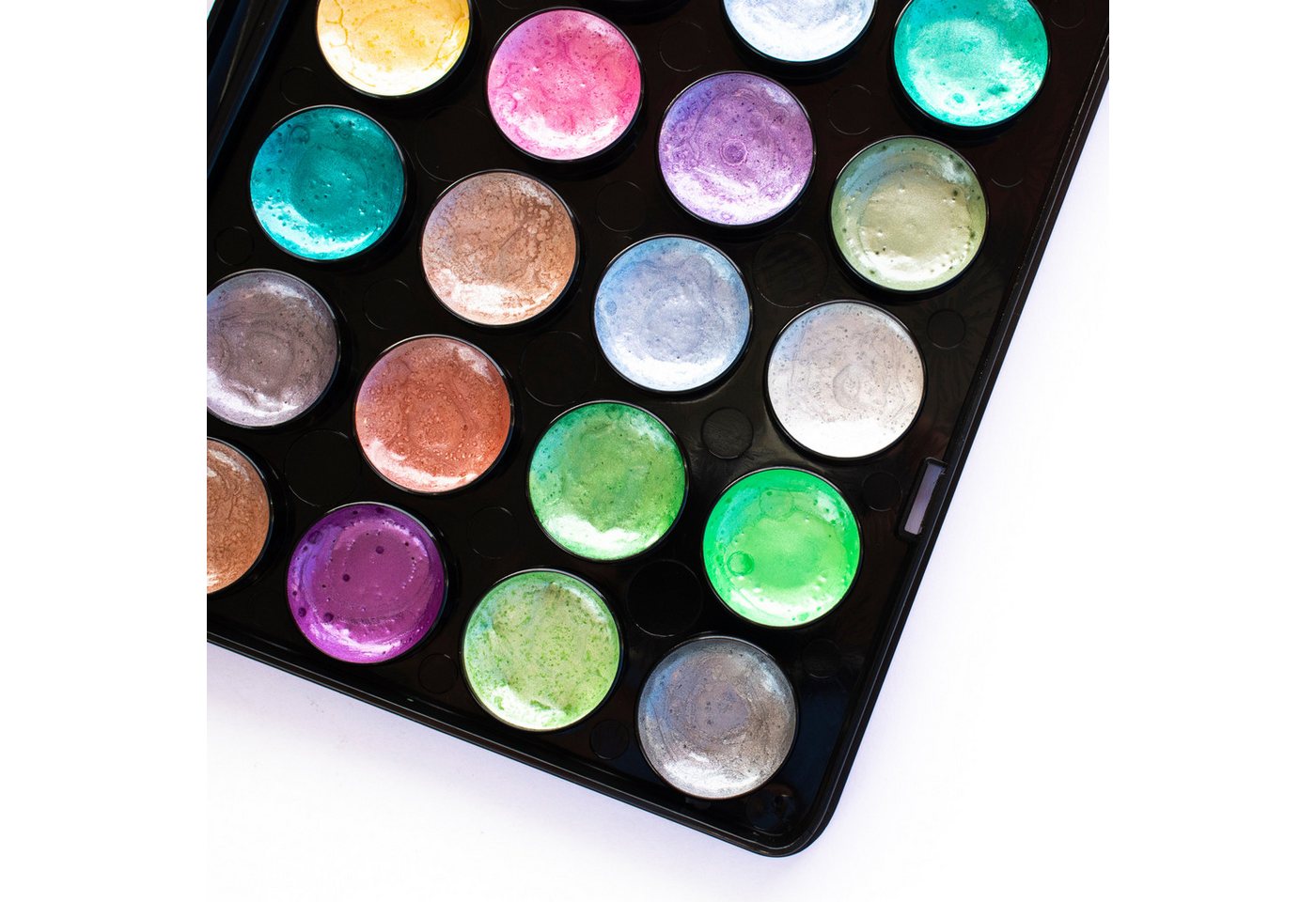 Mont Marte Aquarellfarbe SIGNATURE Wasserfarben Set - 36 Metallic Aquarellfarben mit 1 Pinsel, – Ideal für Aquarellmalerei – Für Kinder, Schüler, Anfänger & Künstler Bild 5