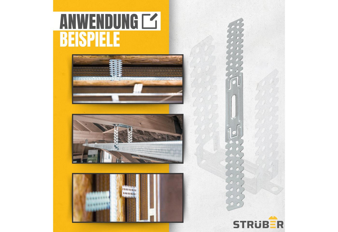 STRÜBER Deckenprofil Direktabhänger 75 / 125 / 175 / 200 / 225 mm