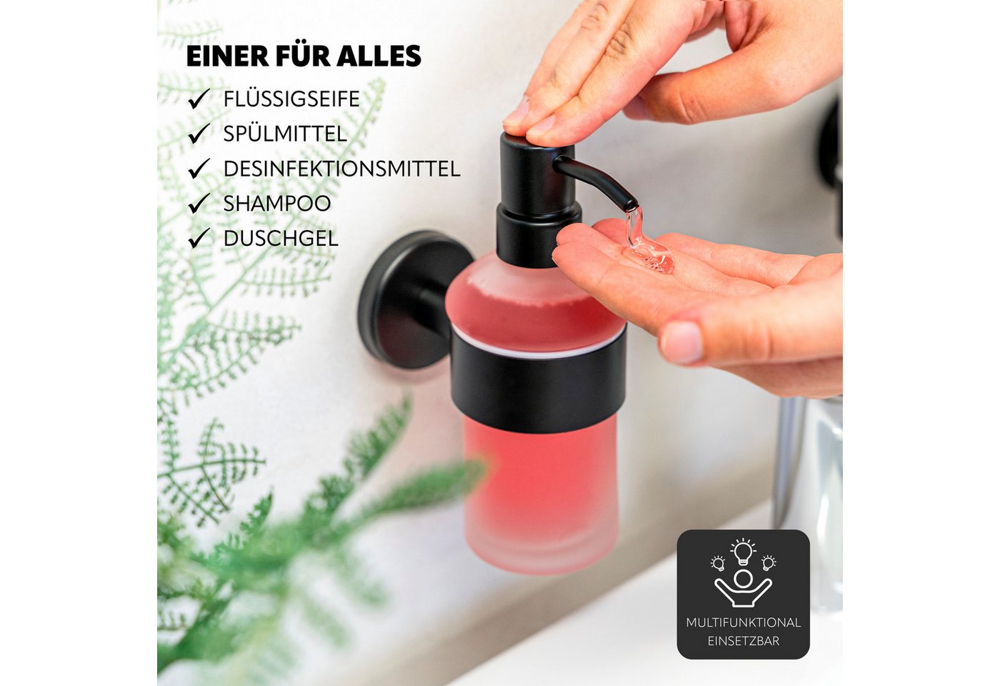 bremermann Badaccessoire-Set Bad-Serie PIAZZA BLACK - Badezimmer Set 4tlg., Edelstahl, 4 tlg.