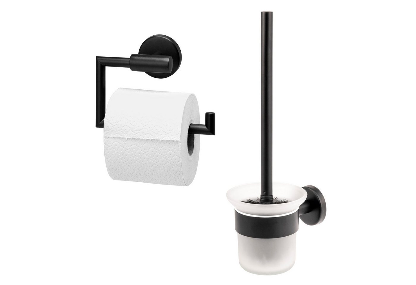 bremermann Badaccessoire-Set Bad-Serie PIAZZA BLACK - Badezimmer Set 2tlg., Edelstahl Bild 5