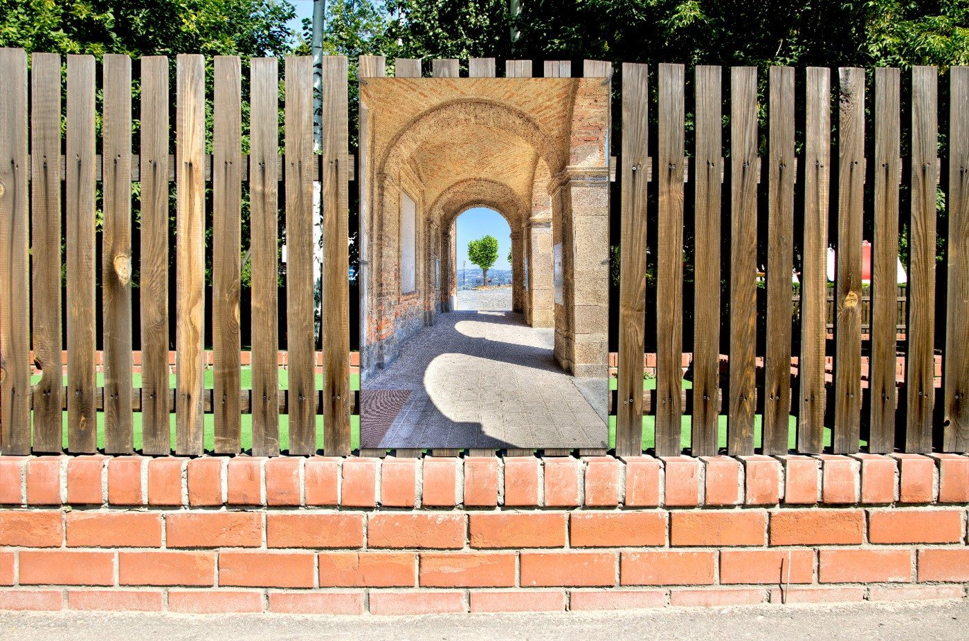 Wallario Sichtschutzzaunmatten Durchblick ins Weite