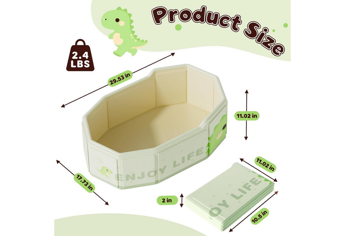 Toomoke Babybadewanne Faltbare Badewanne für Kinder,Tragbares Waschbecken,75 x 45 x 23cm, (mit 28 cm Rückenlehne,für Neugeborene und Kleinkinder), BPA-frei, Rutschfest,Sicher,umweltfreundliches PVC Bild 2