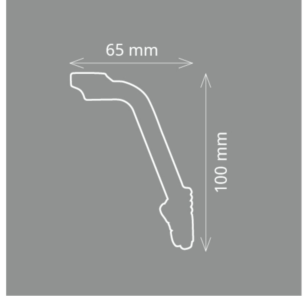 Homestar Zierleiste Victoria (65 x 95 mm), Länge 2m, LED-fähig, zum kleben, Styropor, zur Verzierung von Wohn- und Gewerberäumen Bild 3
