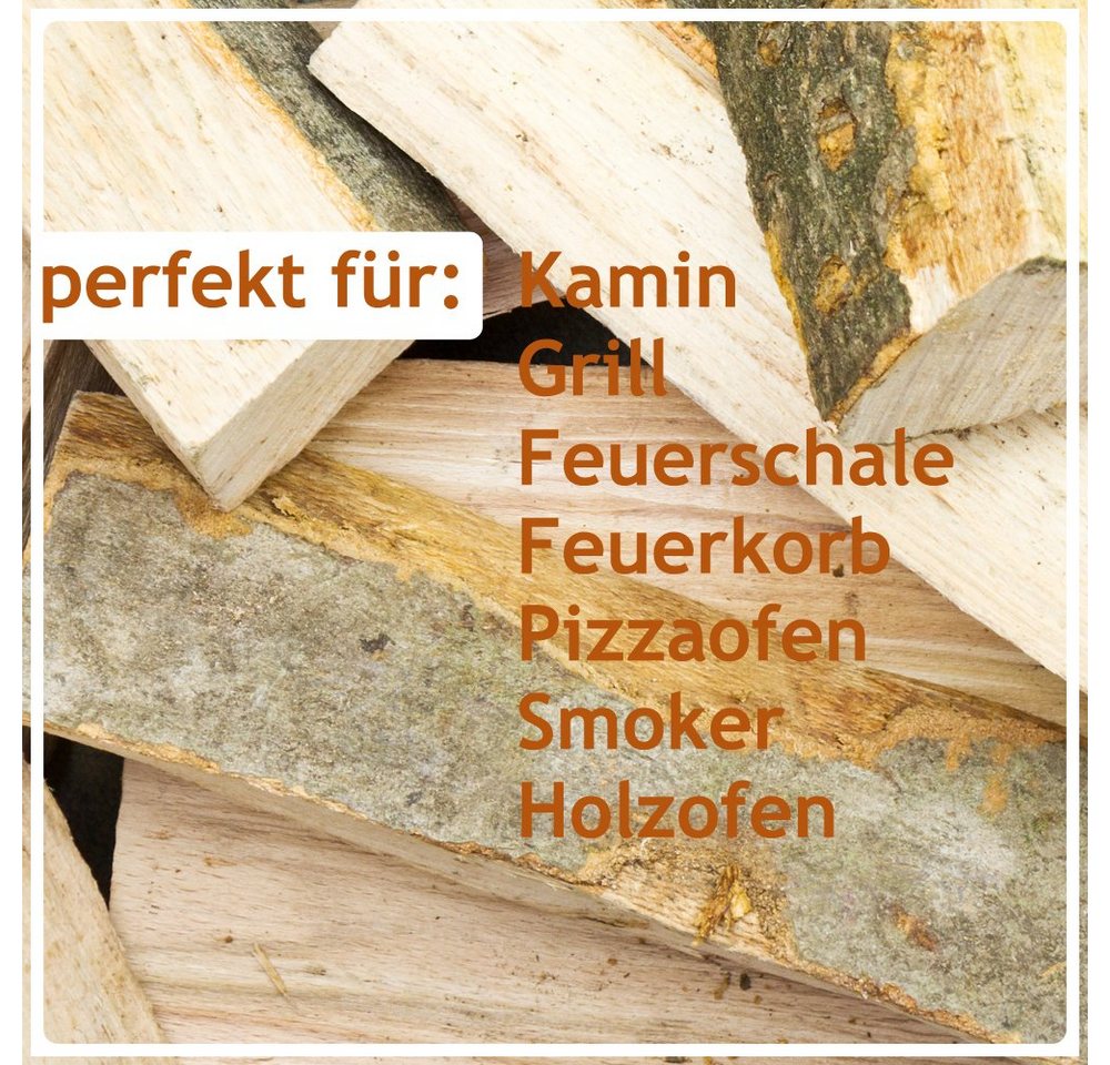 Flameup Kaminholz Brennholz Kaminholz Holz 25 kg Ofen Kamin Kaminofen Grill Buche 30 cm, 25 kg Bild 4