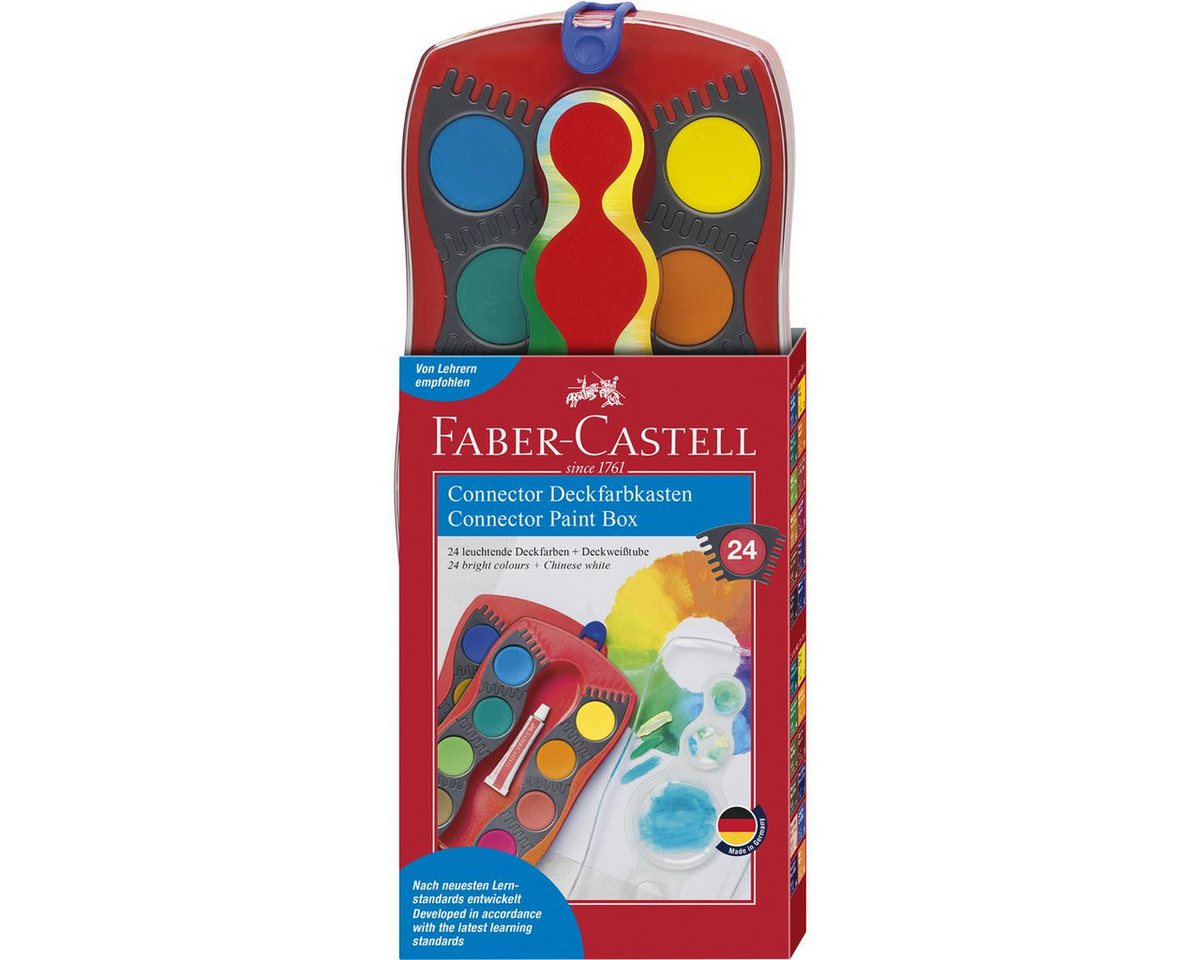 Faber-Castell Farbkasten Faber-Castell Connector Farbkasten - 24 Farben - rot Bild 2