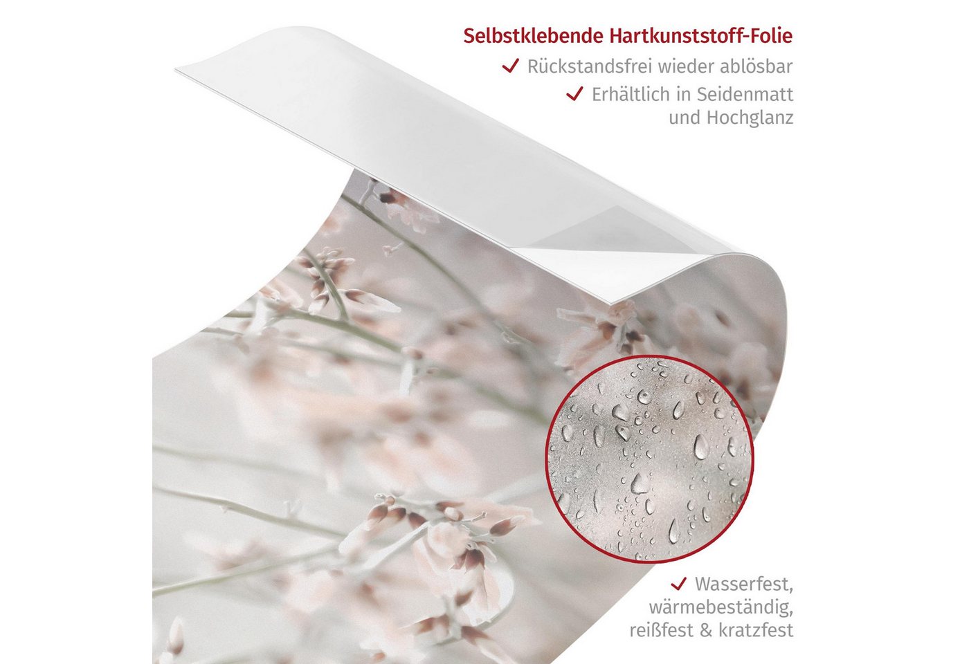 Bilderdepot24 Duschrückwand Landhausstil beige Duschrückwand ohne Bohren Tropisch, (1-tlg., 0,61 mm starke Folie selbstklebend Wandpaneele Dusche versch. Größen), fugenlose & wasserfeste Motiv Rückwand Wandverkleidung für Duschkabine Bild 3