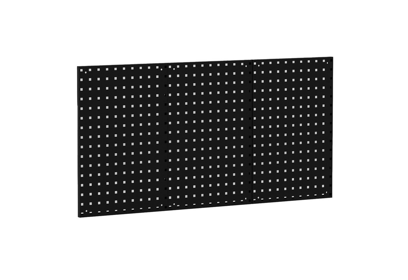 COSTWAY Lochwand, 3 Stk., mit 25 Haken, mit 3 Stecktafeln & 28-teilige hängende Zubehörteile