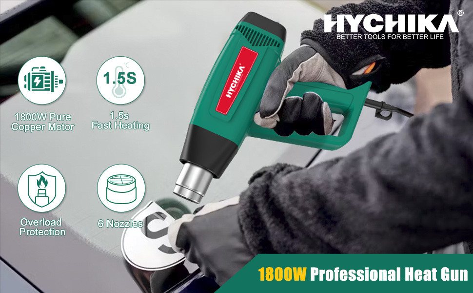 HYCHIKA Heißluftgebläse HYCHIKA 1800W Hot Air Gun Kit, (1-tlg)