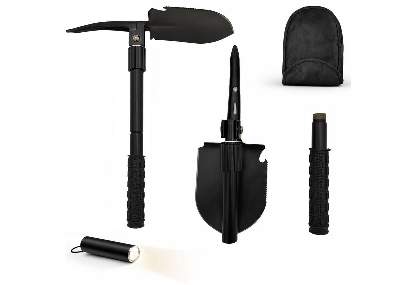 BURI Spaten Klappspaten Campingspaten Multifunktion Hacke Säge Schaufel Tasche, (1-St) Bild 2