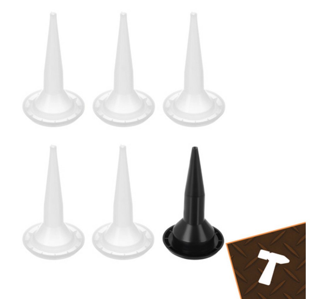 BIGSTREN Bauschaumpistole Silikon-Kartuschenpistole 600 ml Bauschaumpistole, Spar-Set, 1-tlg., Fugenmasse, Inklusive 5 wechselbarer Düsen und 5 Spezialspateln Bild 3