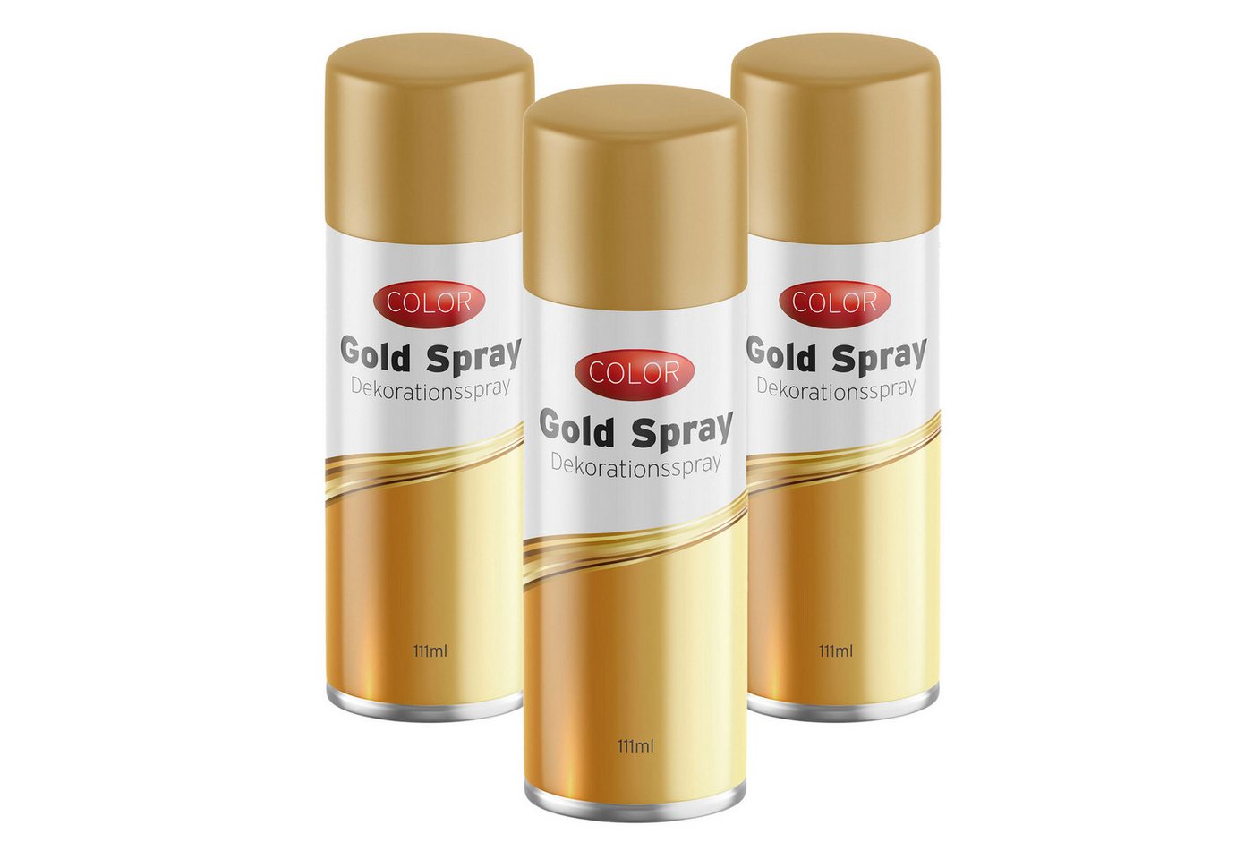 Spetebo Sprühflasche Dekospray 111 ml - 3er Pack - Glitzer Spray zum Basteln, (1-tlg), Vielseitig einsetzbar