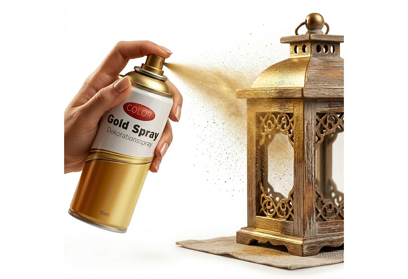Spetebo Sprühflasche Dekospray 111 ml - 3er Pack - Glitzer Spray zum Basteln, (1-tlg), Vielseitig einsetzbar Bild 3