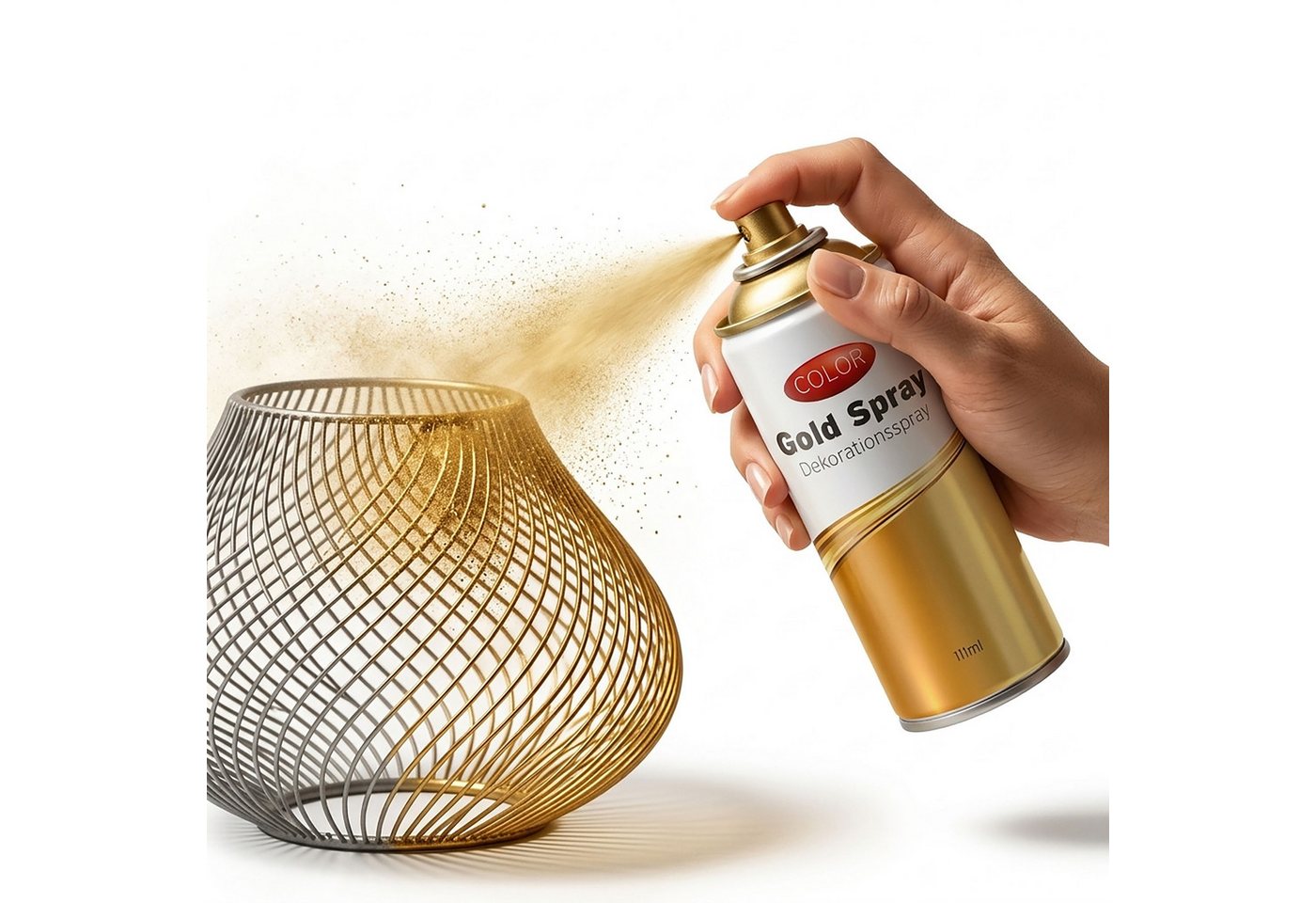 Spetebo Sprühflasche Dekospray 111 ml - 3er Pack - Glitzer Spray zum Basteln, (1-tlg), Vielseitig einsetzbar Bild 4