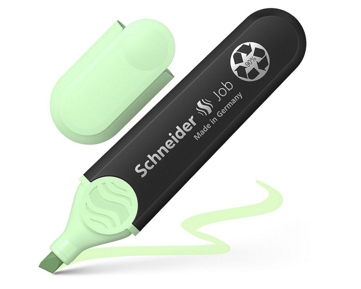 Schneider Marker Job Pastell, (4-tlg), Textmarker in Pastellfarben, im Kunststoffetui