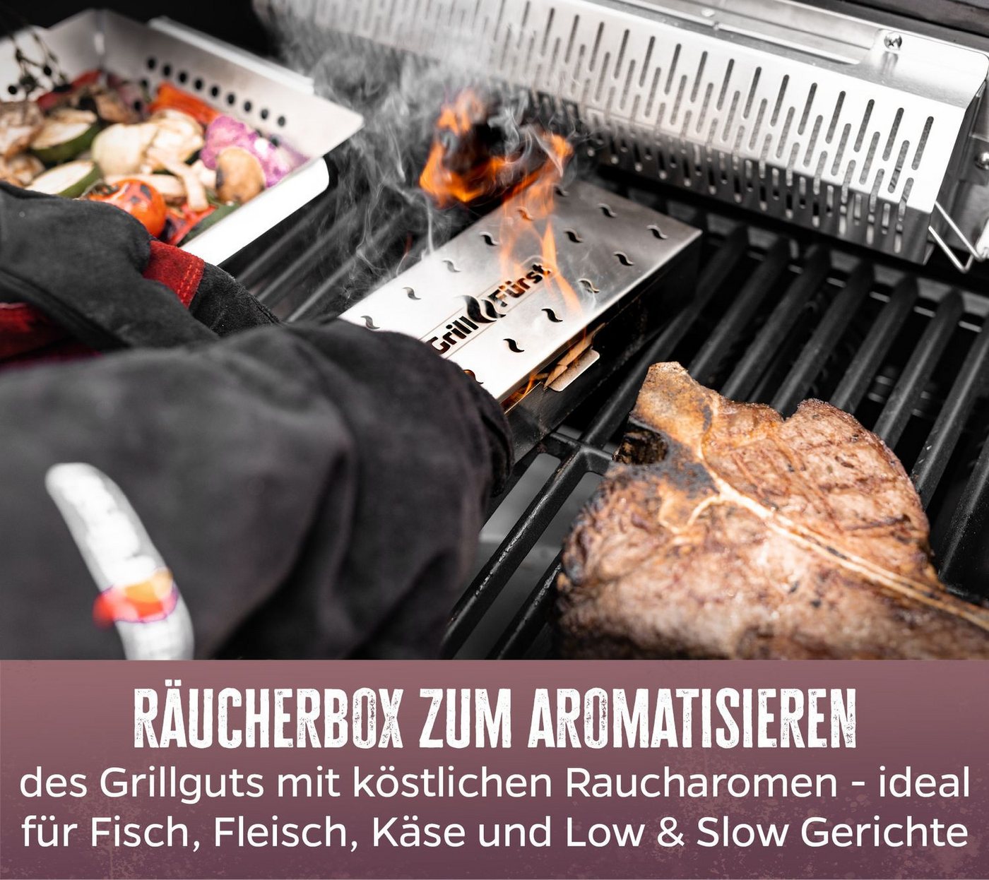 Grillfürst Räucherbox Grillfürst Räucherbox / Edelstahl Smokerbox für tolles Aroma Bild 3
