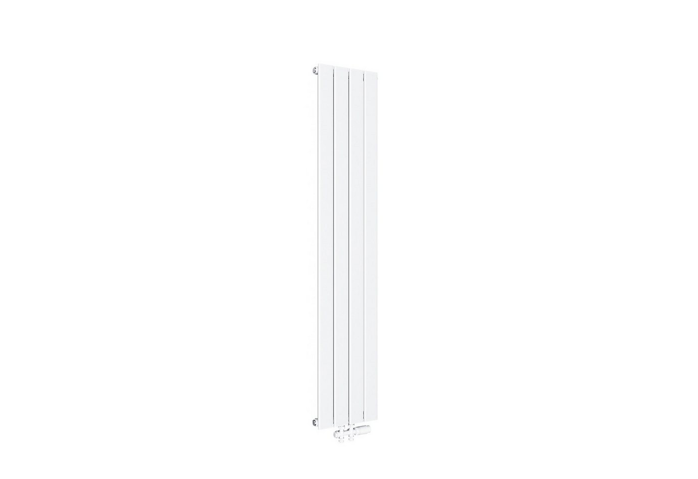 ELEGANT Heizkörper Design heizkörper Flach Vertikal Mittelanschluss Weiß, 1600/1800x311mm mit Multiblock, Warmwasser, Einlagig / Doppellagig Bild 3