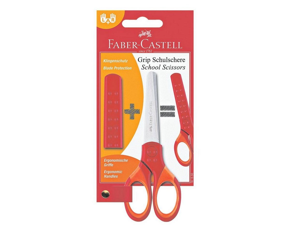 Faber-Castell Universalschere FABER-CASTELL 181550 Schulschere GRIP - rot Bild 4