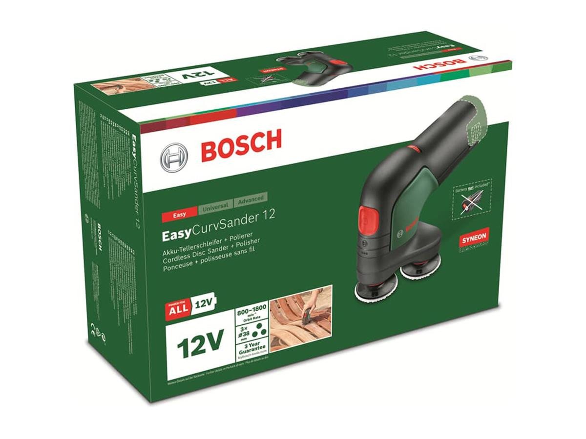 Bosch Home & Garden Akku-Multischleifer EasyCurvSander 12, max. 1800 U/min, (15 tlg), Ohne Akku, 12 Volt System, im Karton