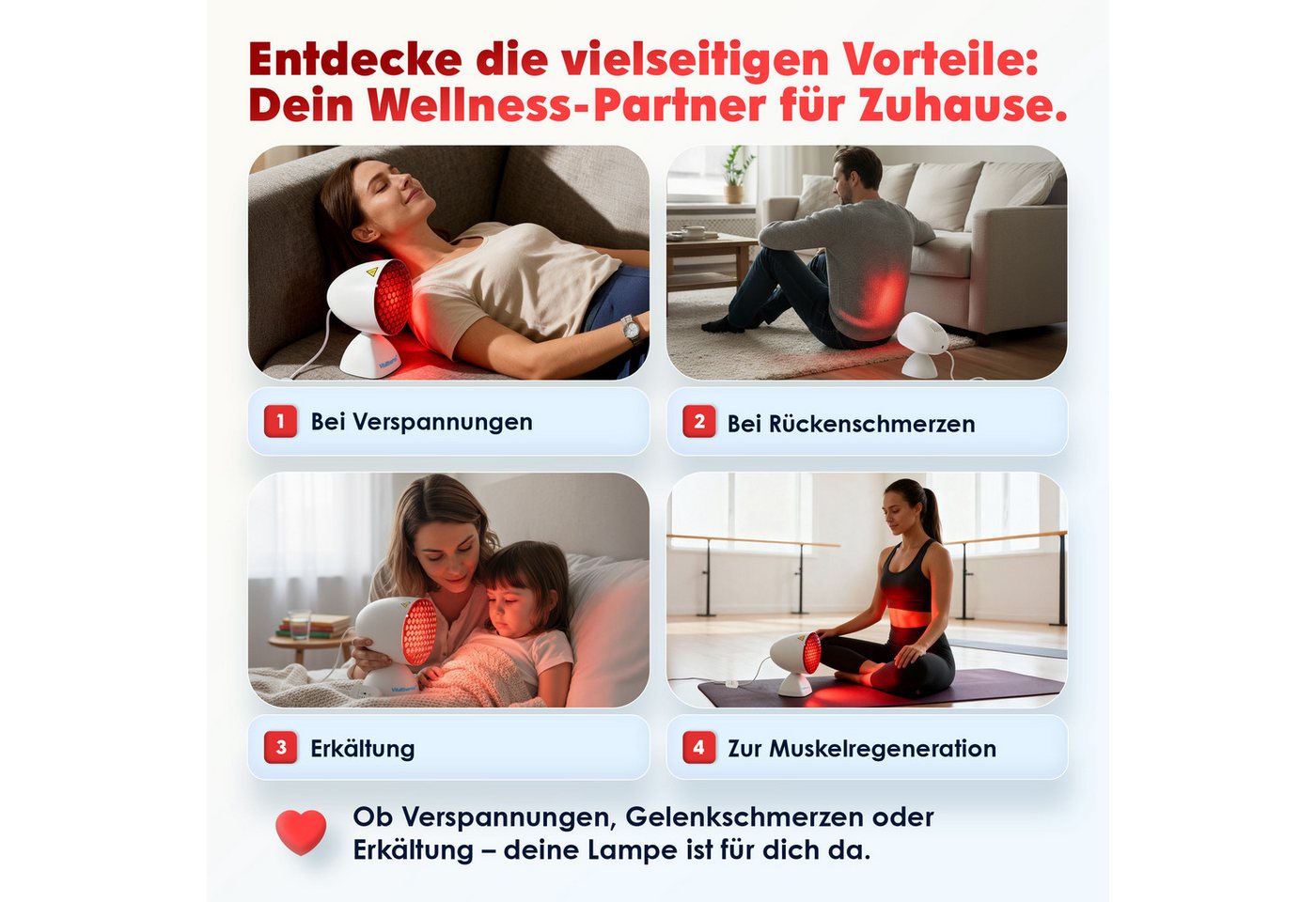 Vitaltherm Infrarotlampe IR 150 Protect Rotlichtlampe Wärmelampe – Infrarotlampe mit Timer, PAR 38 Infrarotbirne Bild 4
