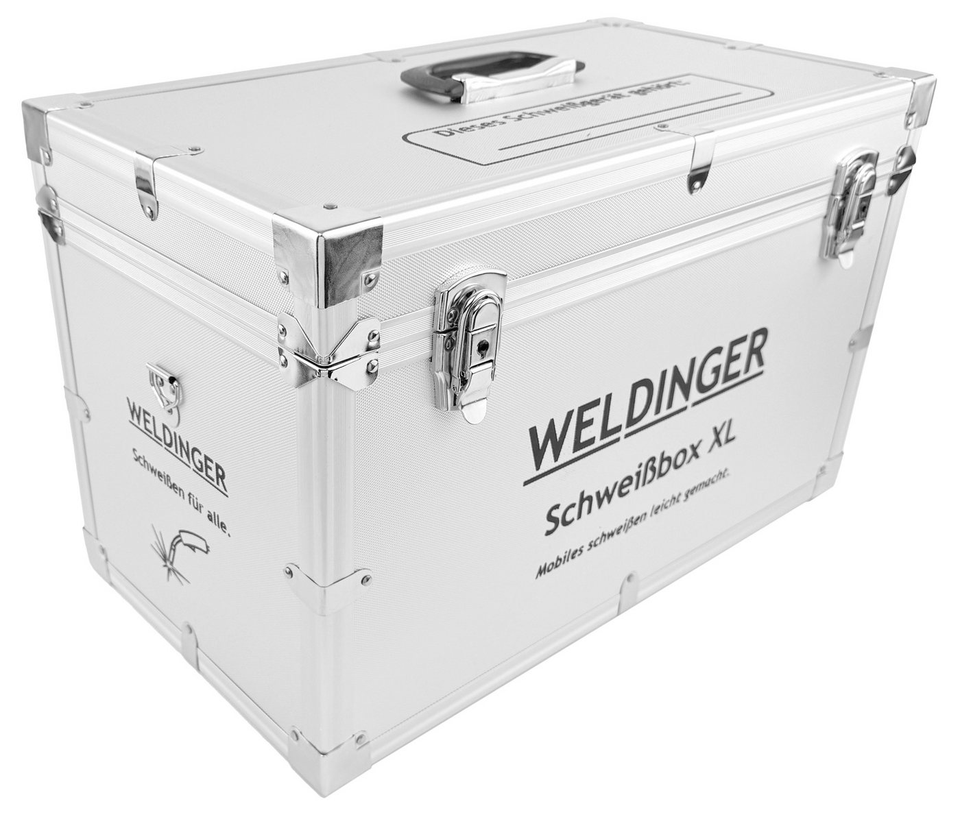 WELDINGER Werkzeugkoffer Schweißgerätekoffer Schweißbox XL Innenmaß 500x260x300 mm abschließbar Bild 3