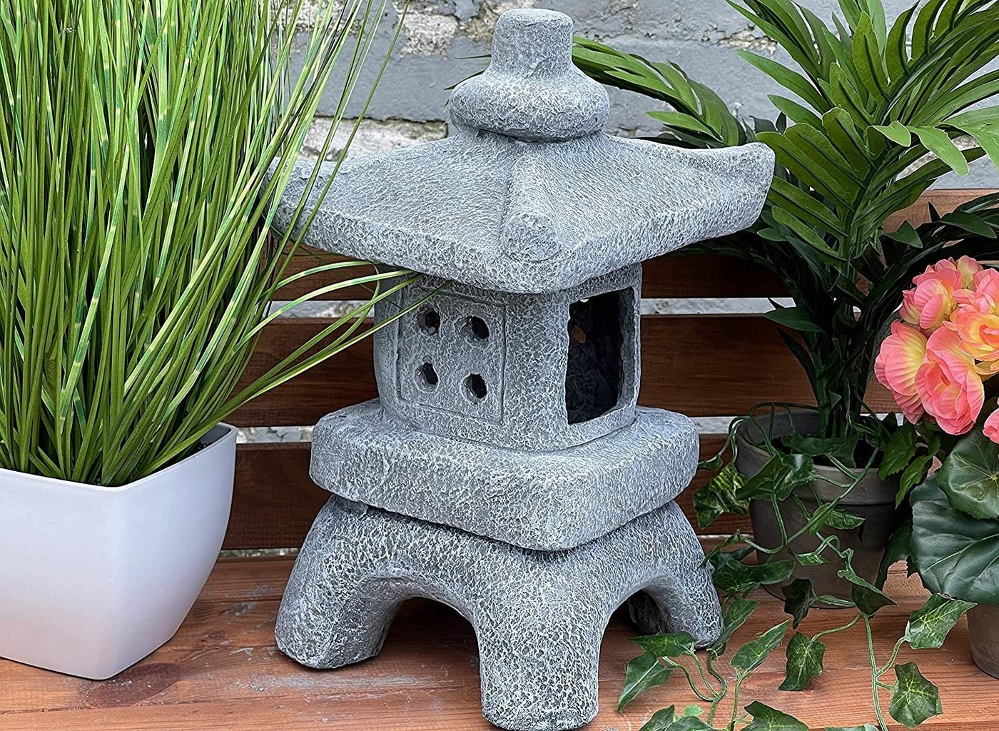 Stone and Style Gartenfigur Pagode Asiatische Laterne