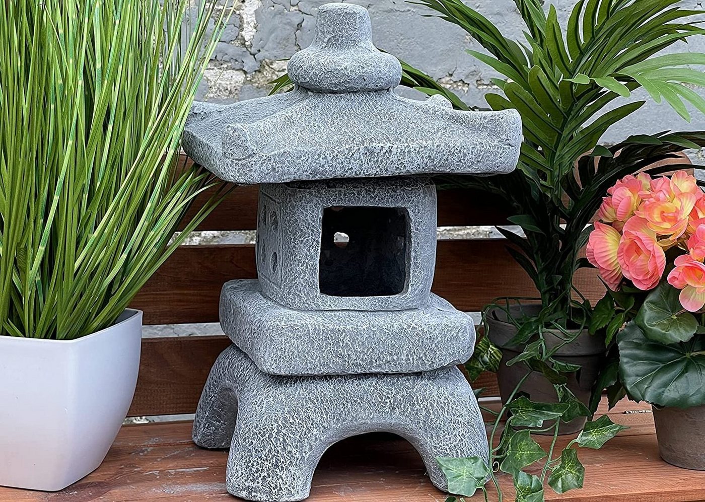 Stone and Style Gartenfigur Pagode Asiatische Laterne Bild 3